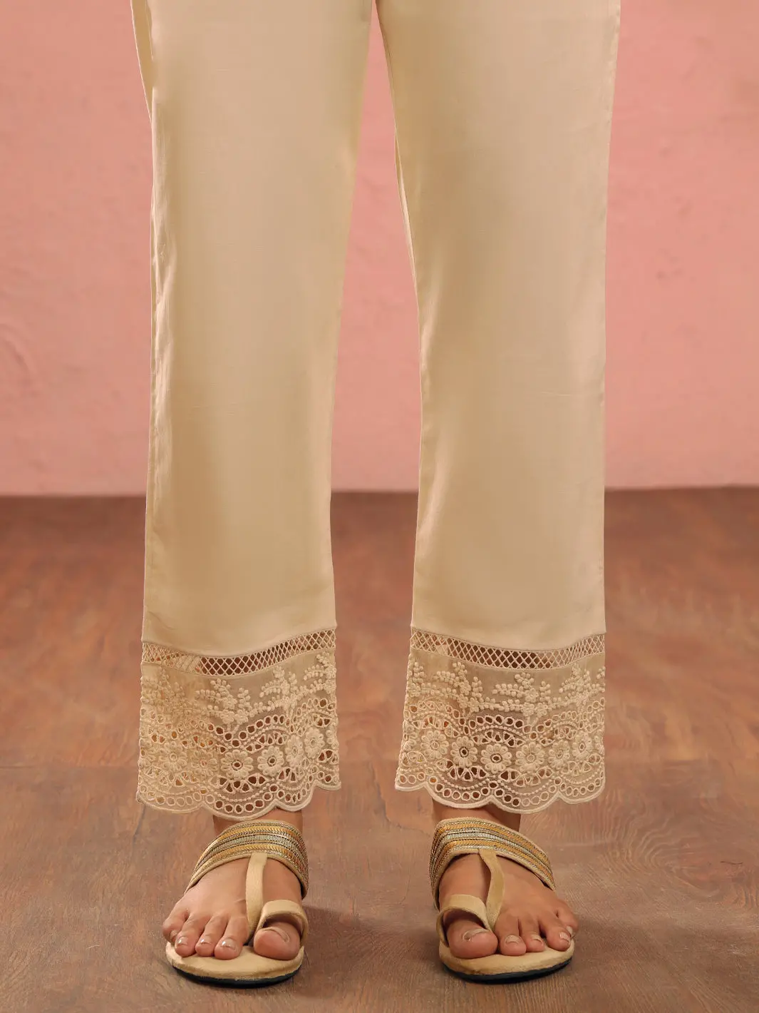 Beige Cambric Trousers - Al-T-728 1
