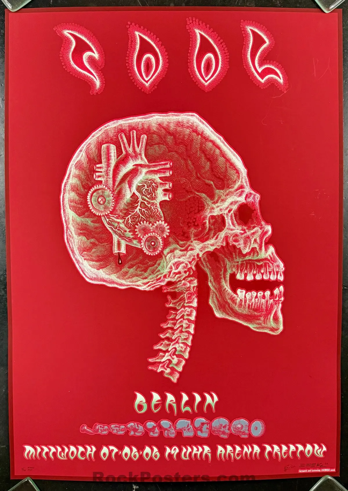 Auction - Tool - Berlin '06 - Blood Variant - Edition Of 20 - Emek - Near Mint 1