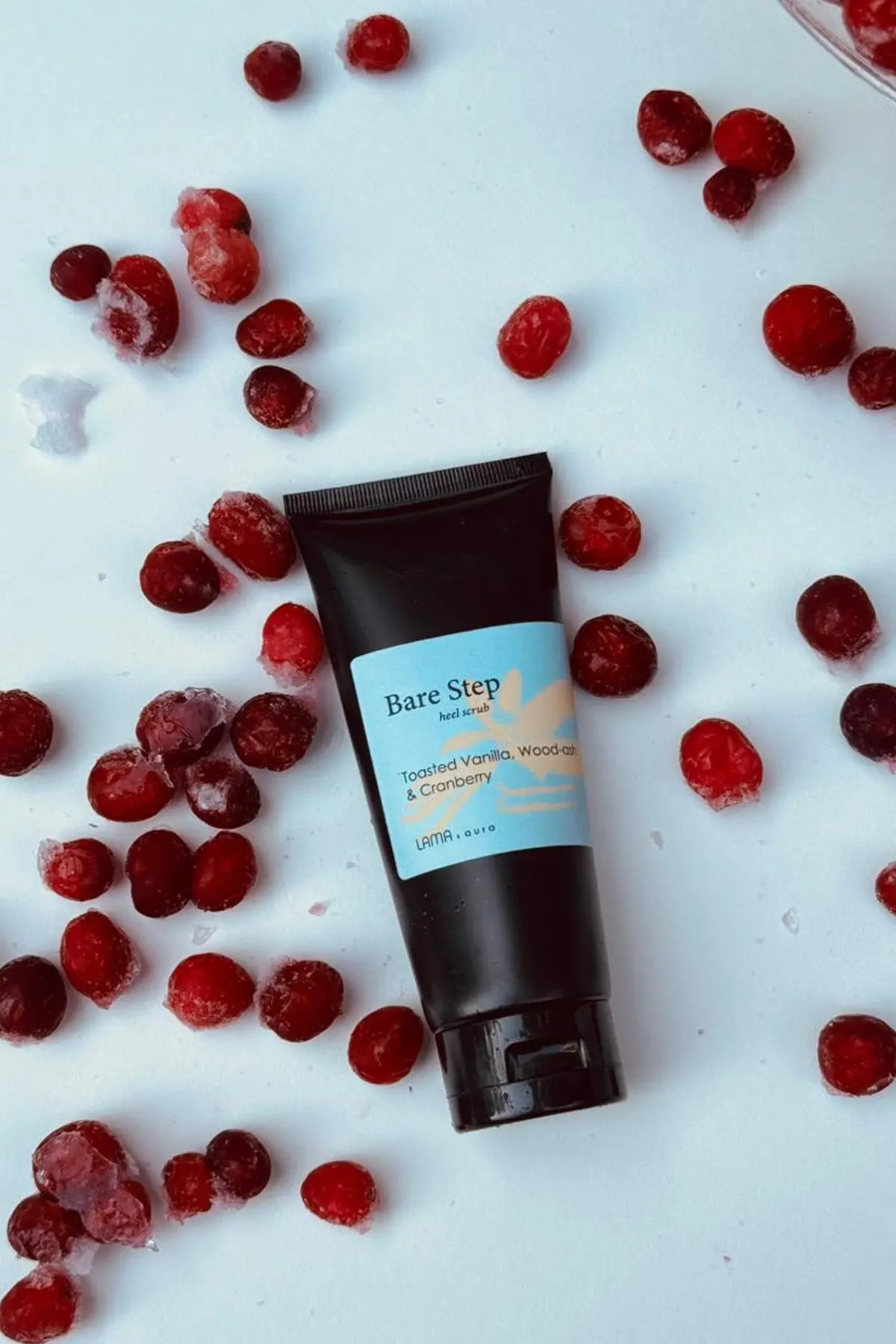 Bare Step Heel Scrub - Vanilla, Wood Ash & Cranberry 1