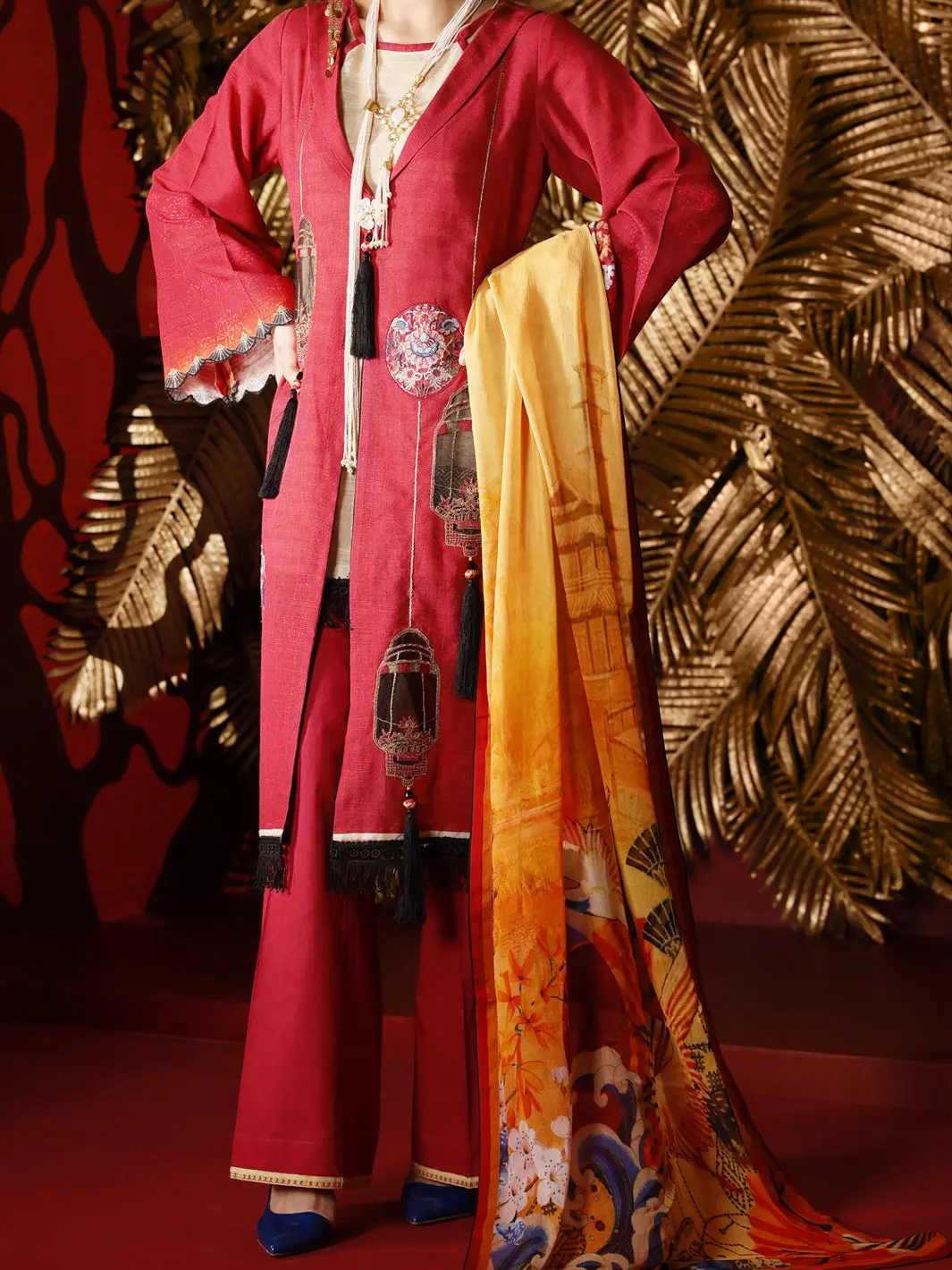 Maroon Khaddar 3Pc Unstitched - Awp-3Ps-282 1