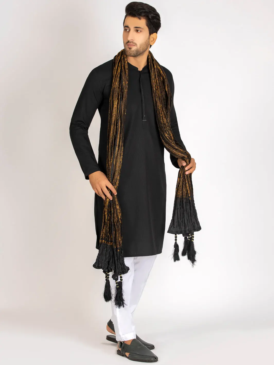 Black Stole For Men - Al-Mst-017 1