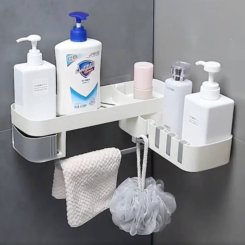 Shower Corner Shelf Suction Cup Shampoo Holder 2