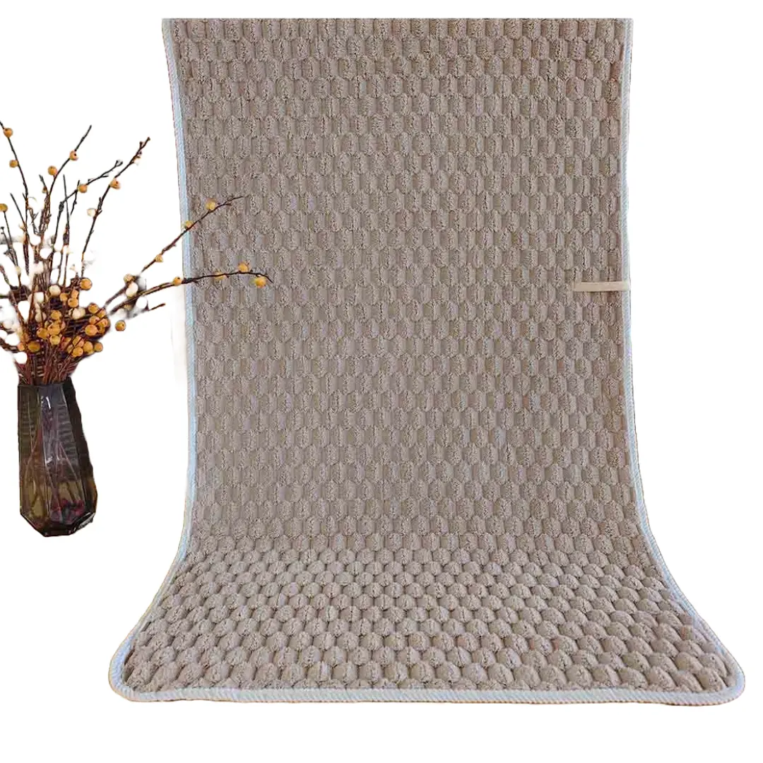Coral Fleece Soft Bath Towel (Brown) 1