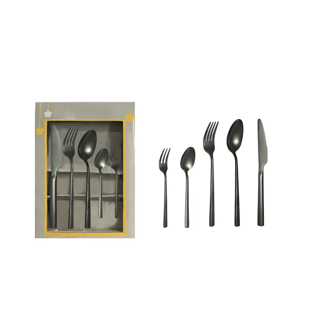 Knight Flatware Set (5 Pcs)(Black) 1