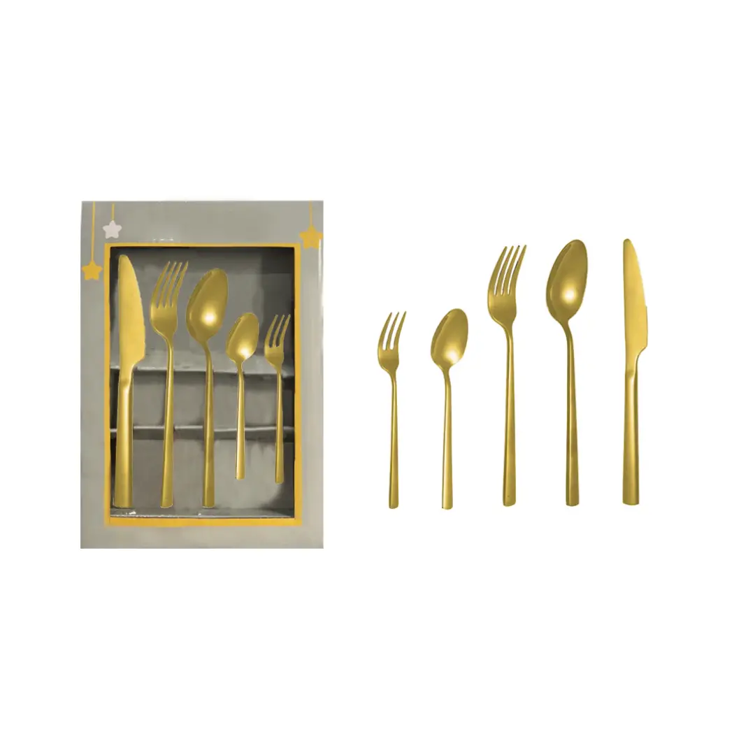 Knight Flatware Set (5 Pcs) (Golden) 1