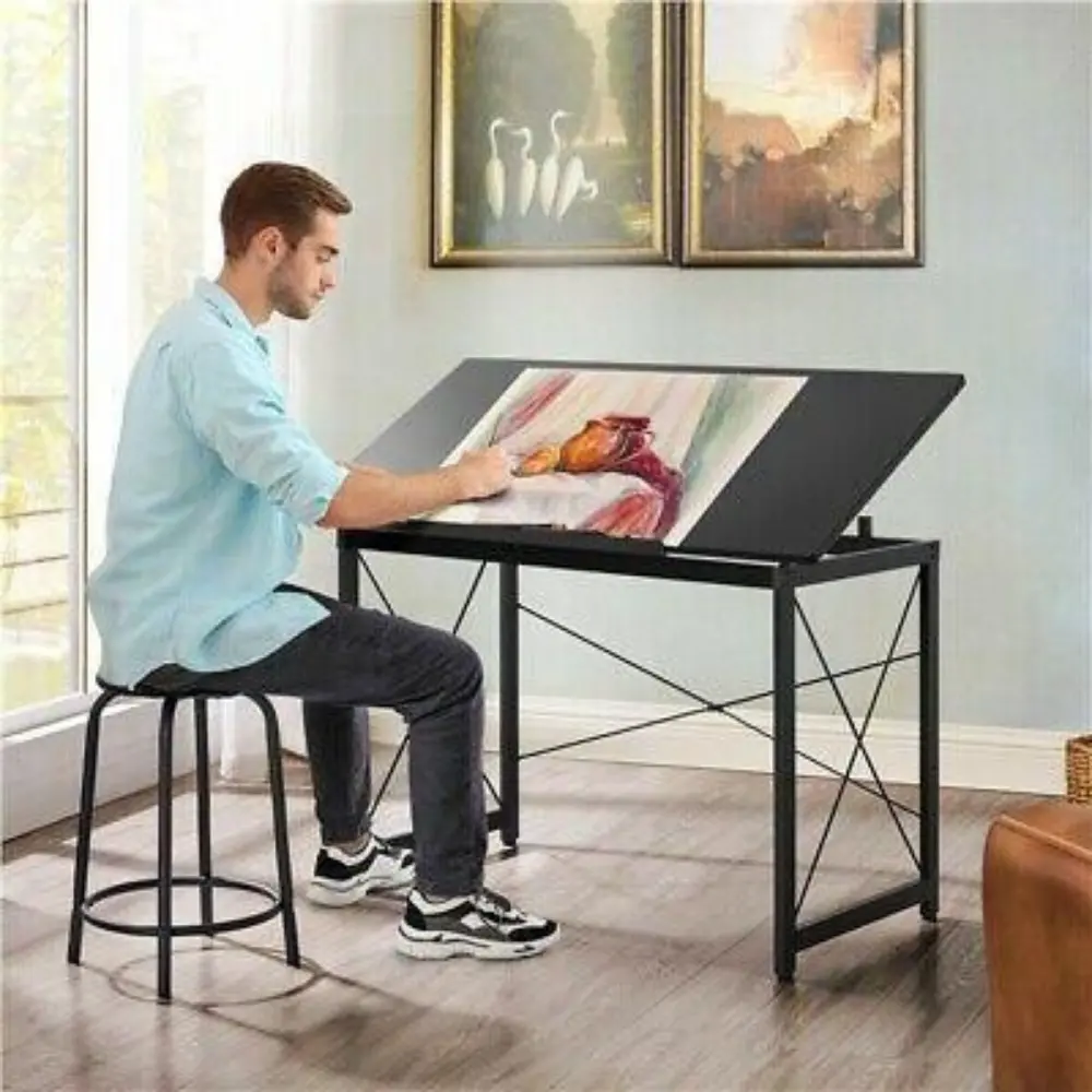 Large Tilting Architectural Drafting / Drawing Table Desk 1