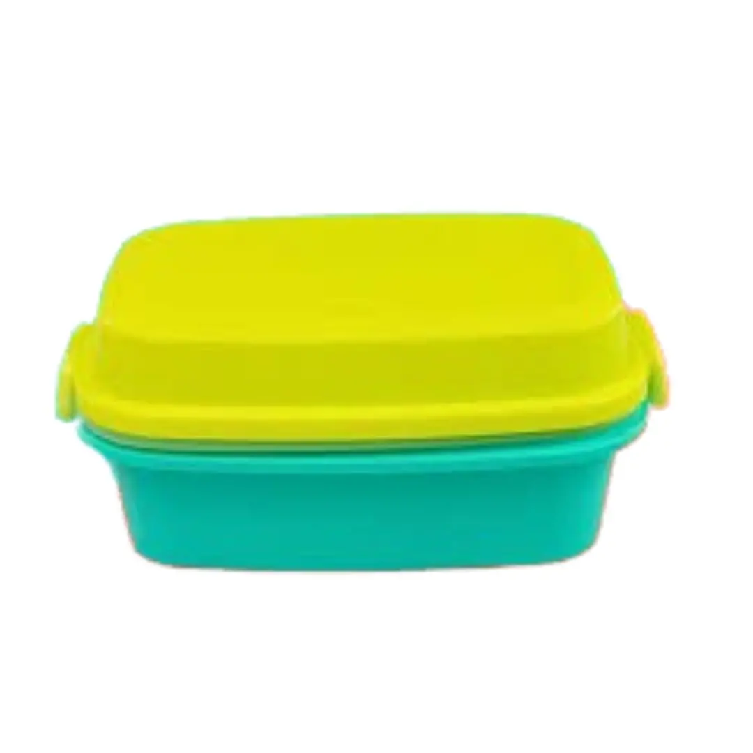 Colorful Double Layered Bento Box (980Ml)(Green) 1