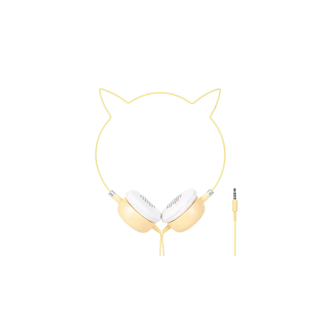 Cat Ear Wired Headphones Model：106(Yellow) 1