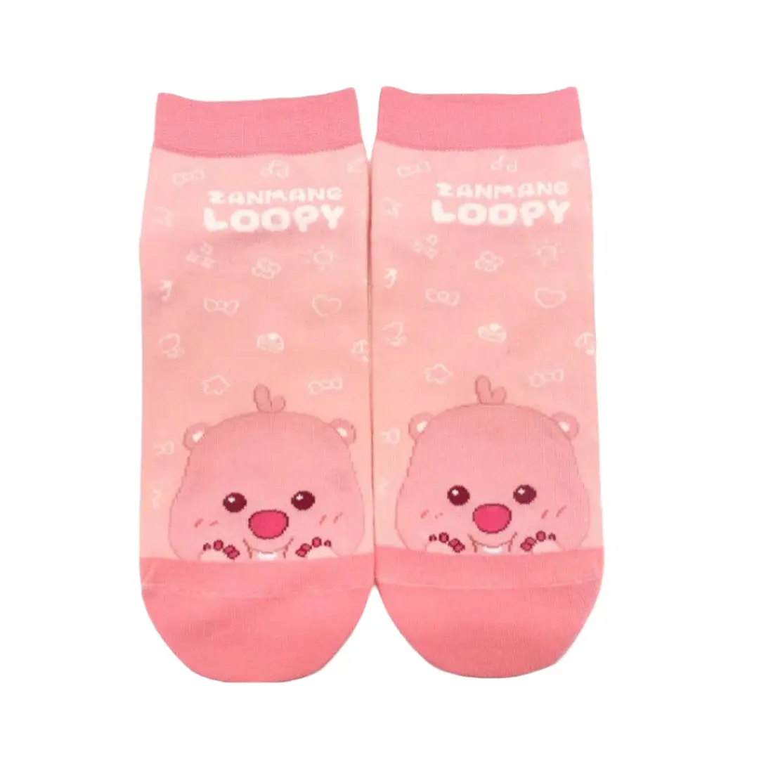 Zanmang Loopy Collection Ankle Socks (1 Pair)(Pink) 1