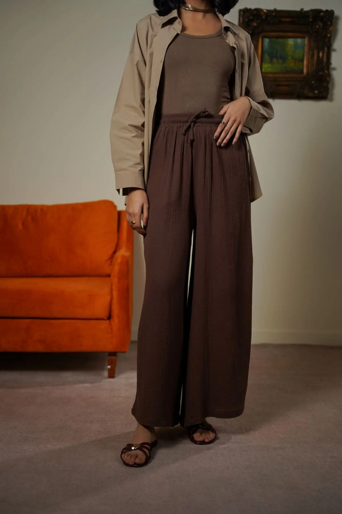 Muslin Wide Lowers 1