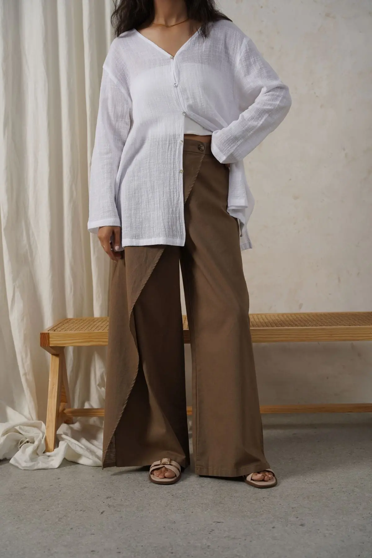 Linen Wrap Pants 1