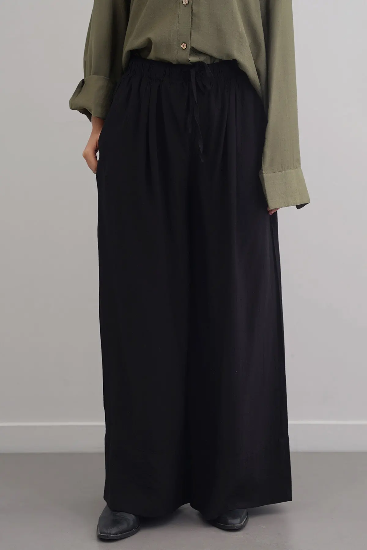 Textured Palazzo Pants 1