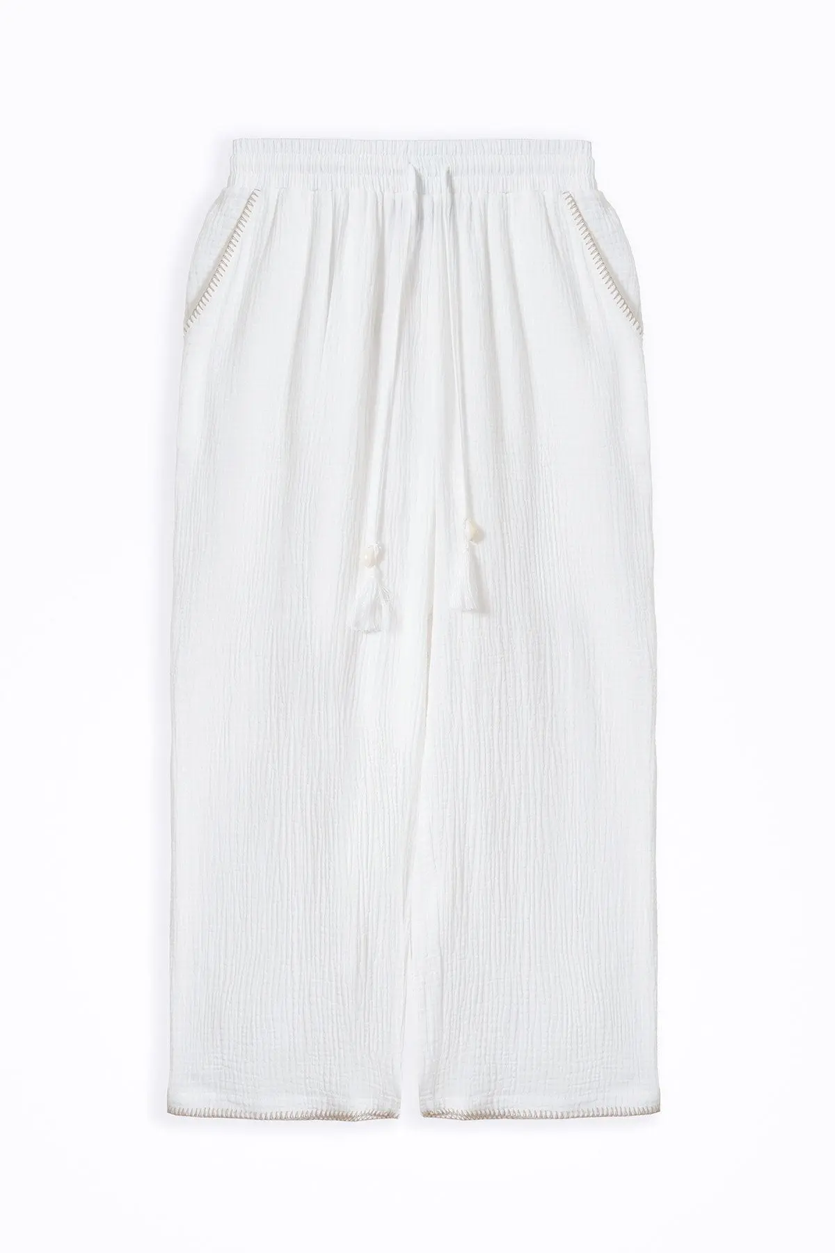 Resort Embroidered Wide Pants 1