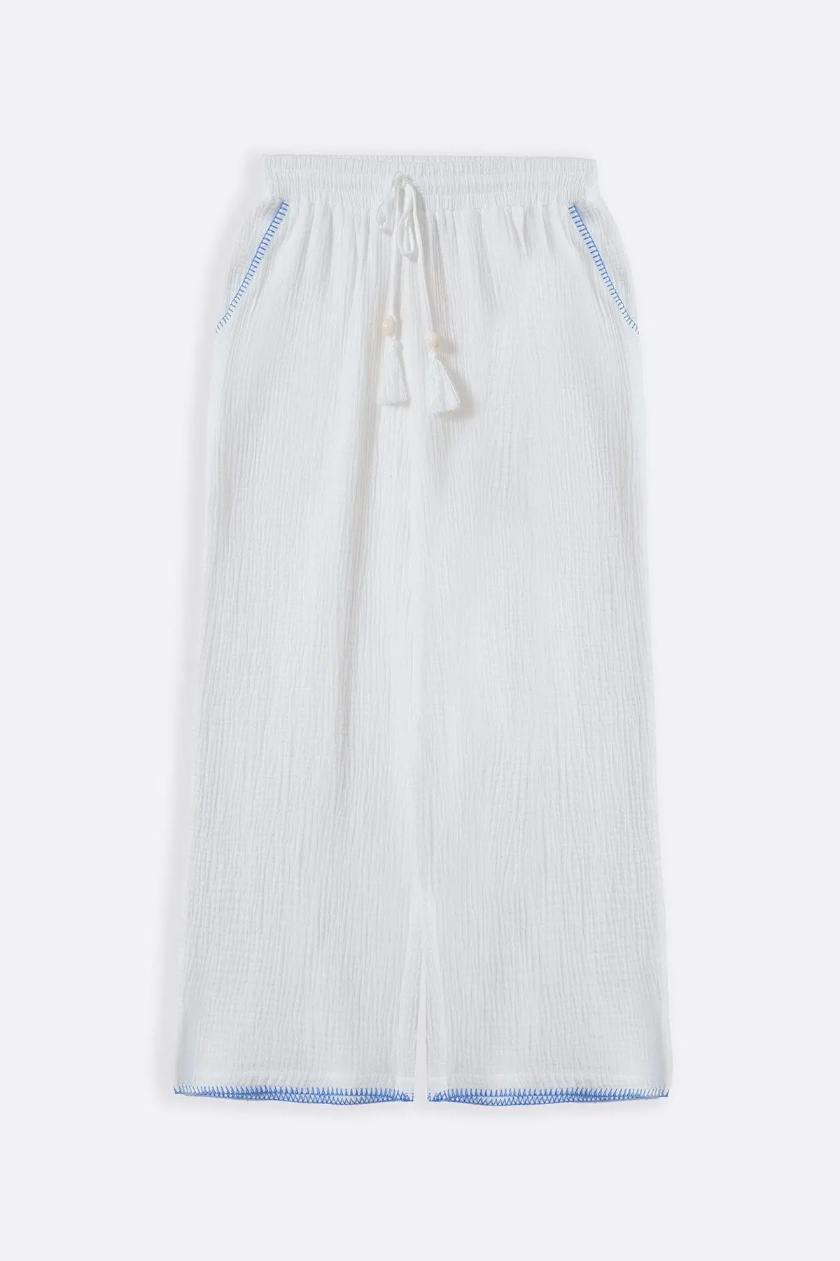 Resort Embroidered Wide Pants 1