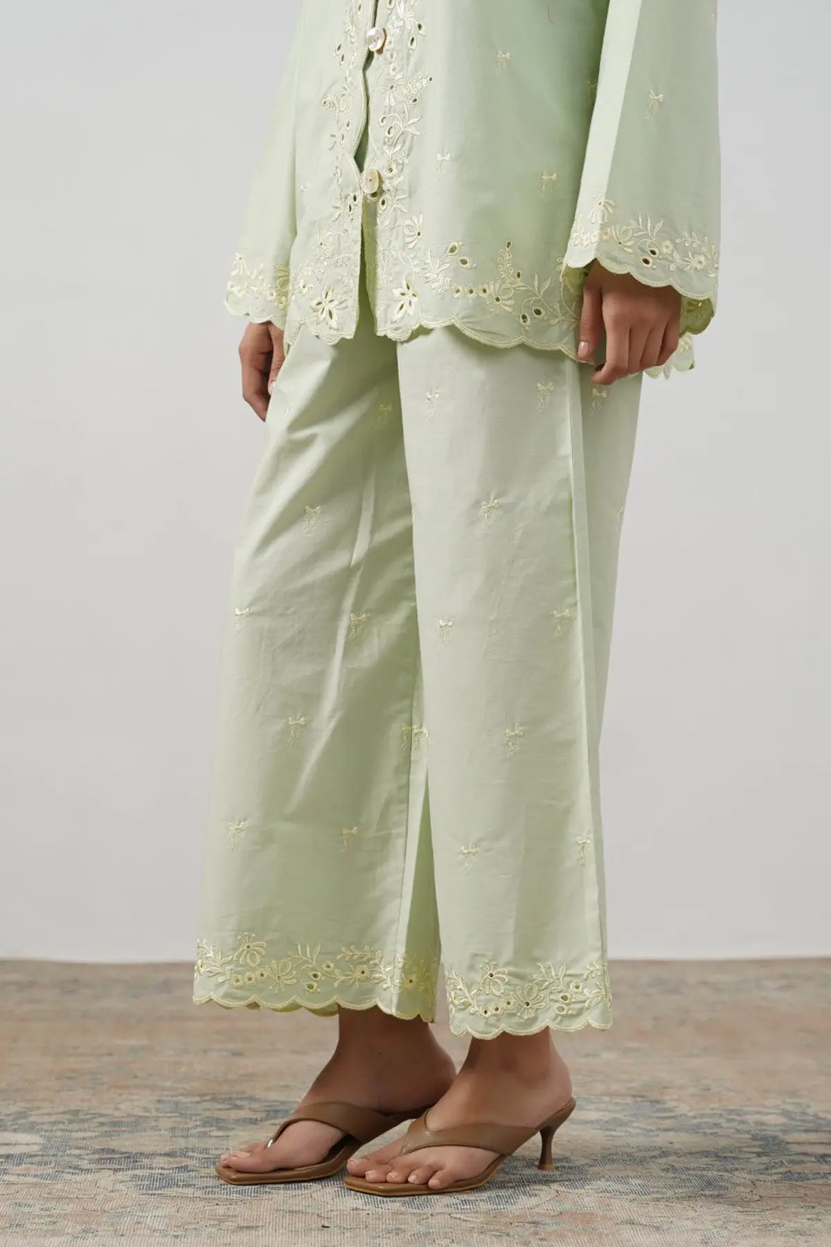Lemon Embroidered Pants 1