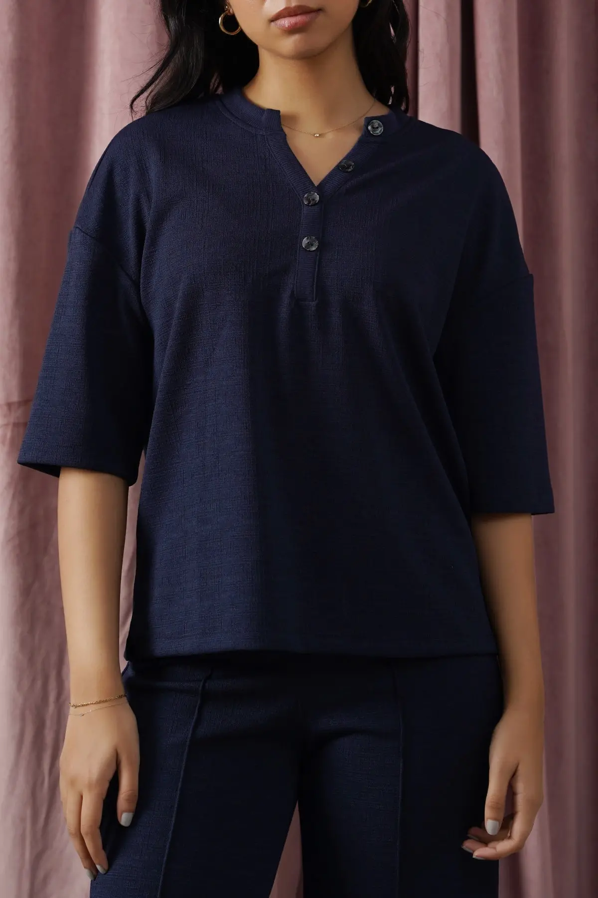 Stretchy Henley Top 2