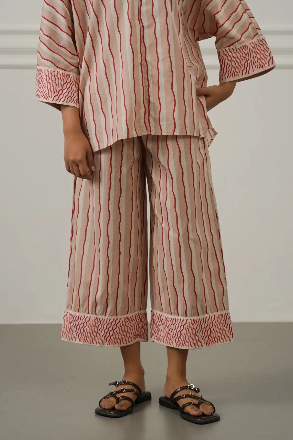 Striped Cotton Culottes 1