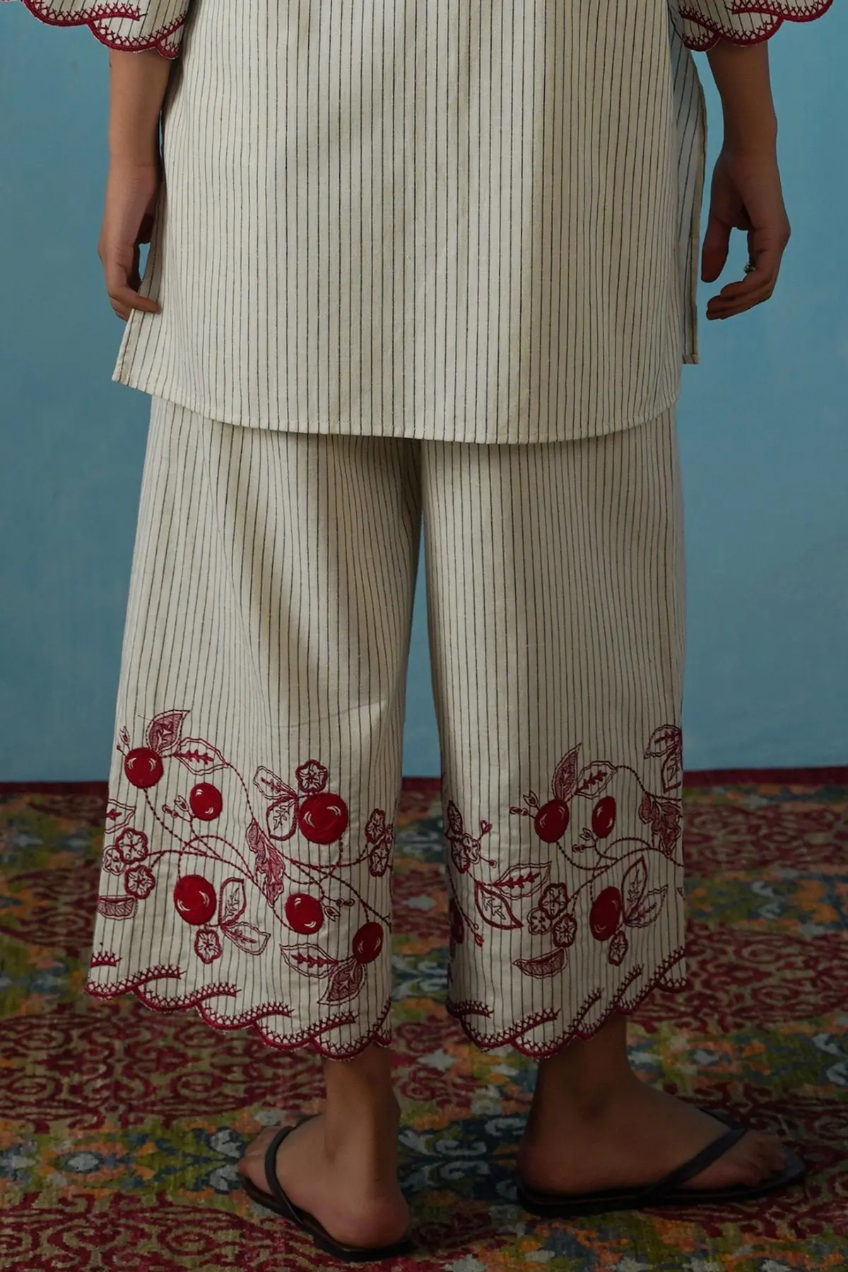 Cherry Story Pinstripe Culottes 4