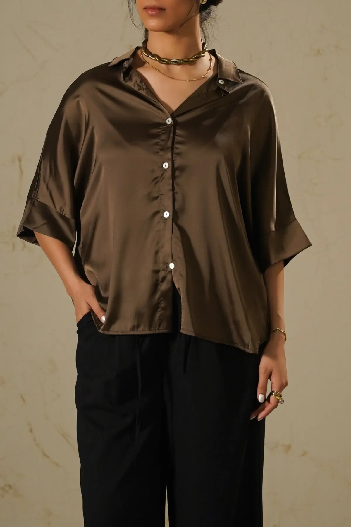 Evening Satin Blouse 1