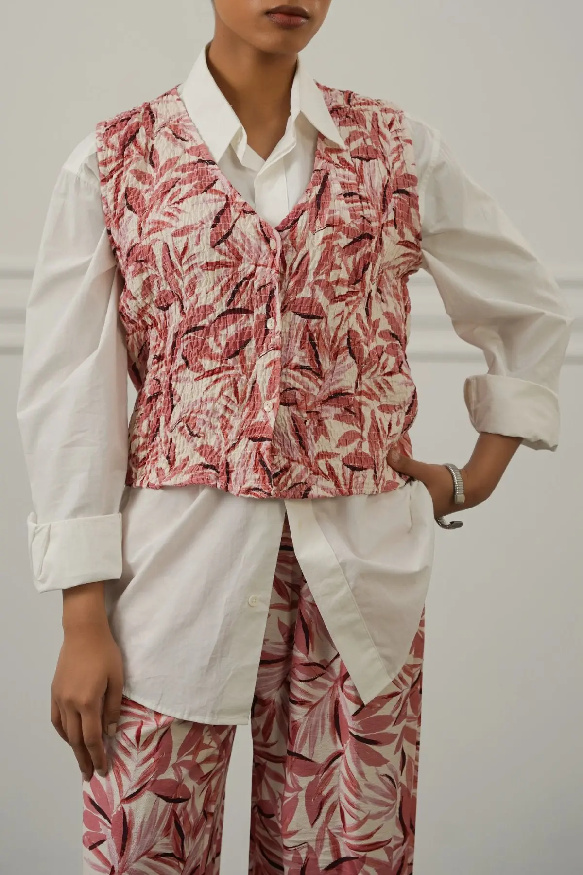Bamboo Smocked Vest 1