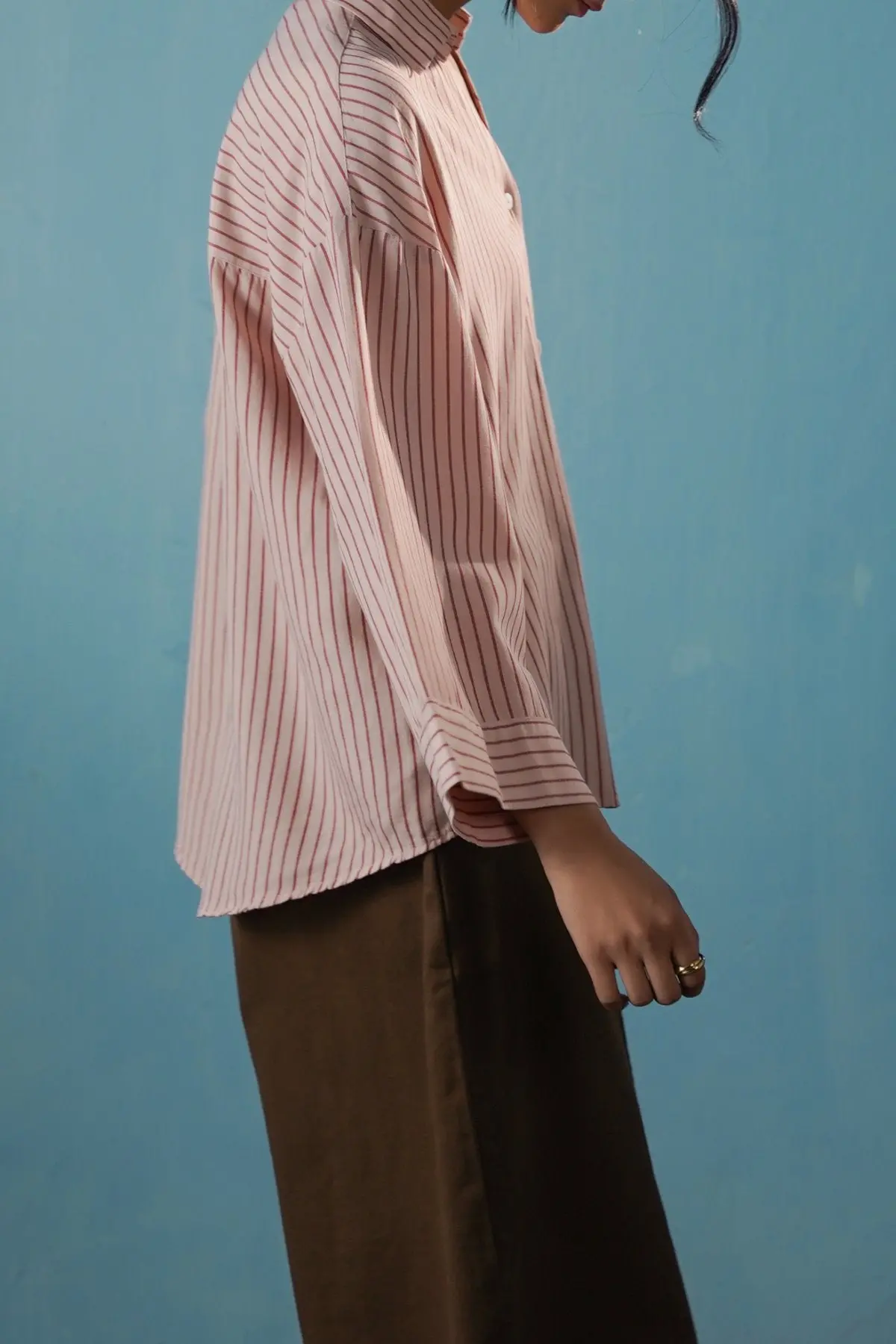 Salmon Pinstripe Shirt 4