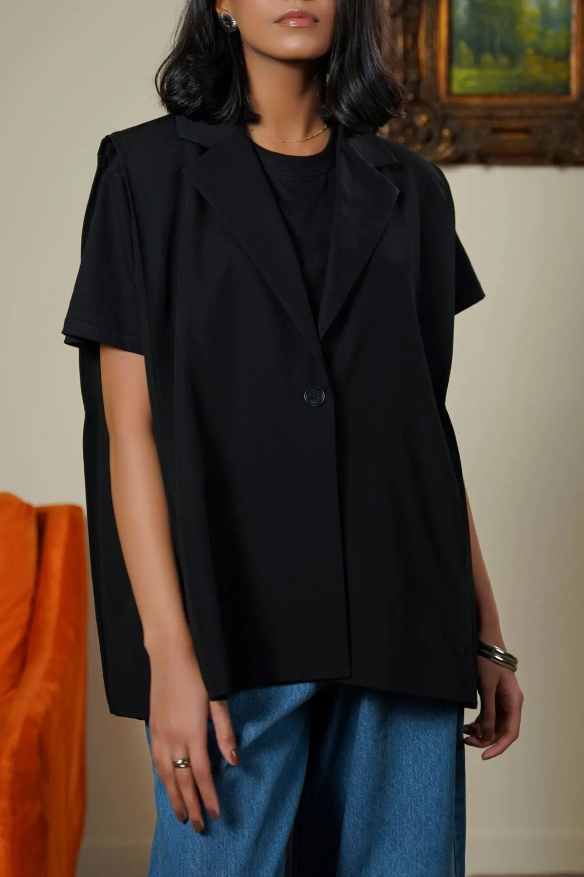 Sleeveless Statement Blazer 1