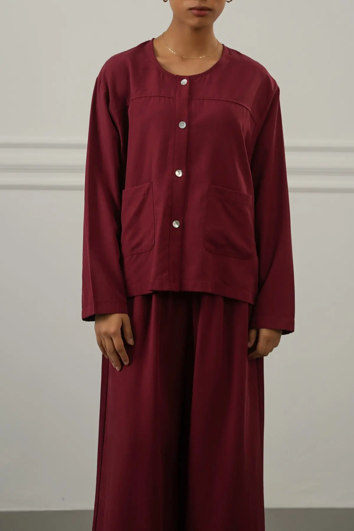 Tencel-Linen Pocket Blouse 1