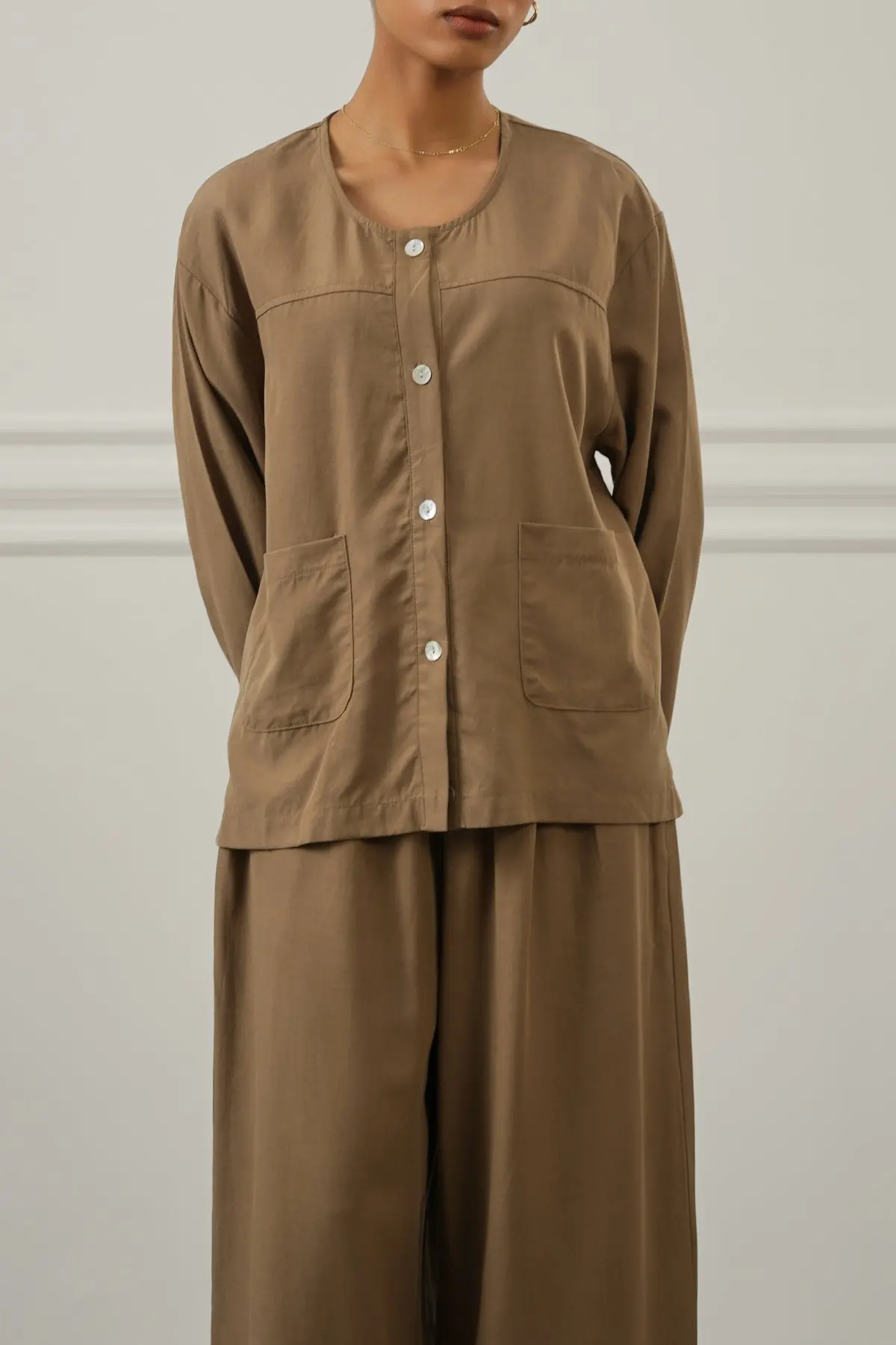 Tencel-Linen Pocket Blouse 1