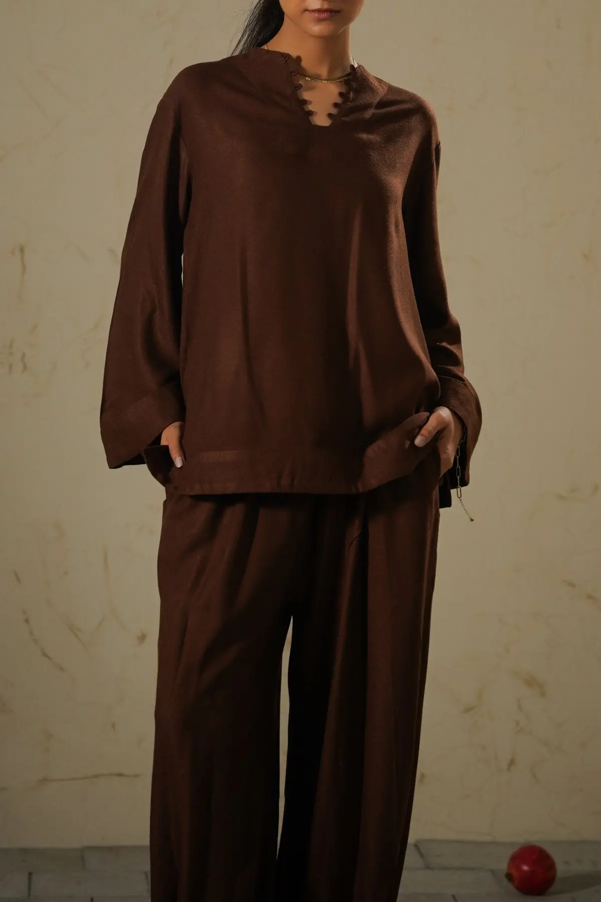 Slouchy V-Neck Blouse 1