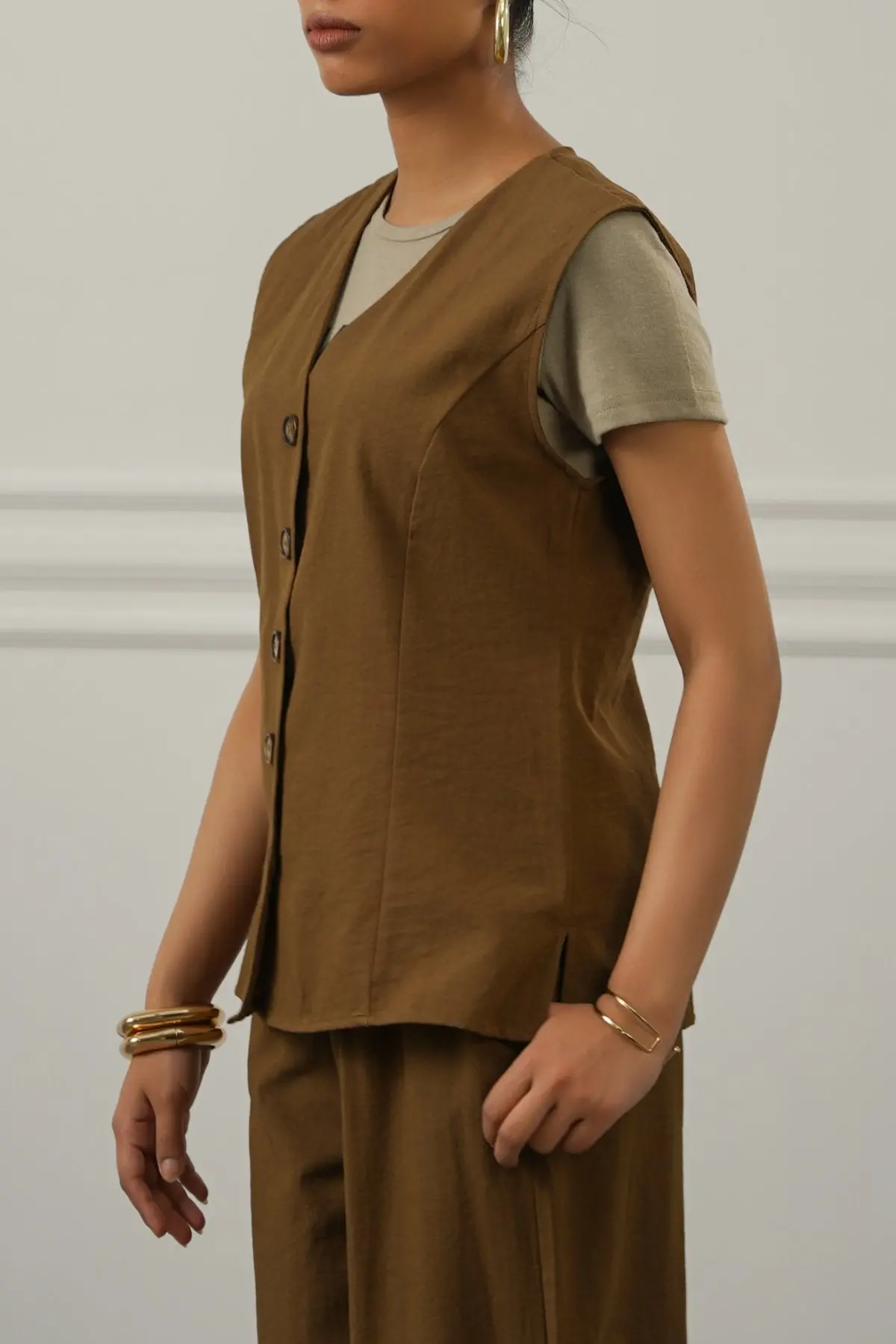 Casual Cotton Mix Vest 1