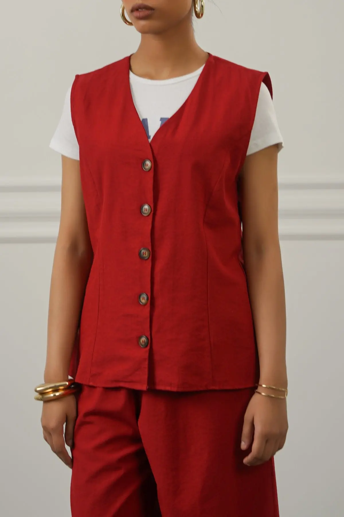 Casual Cotton Mix Vest 1