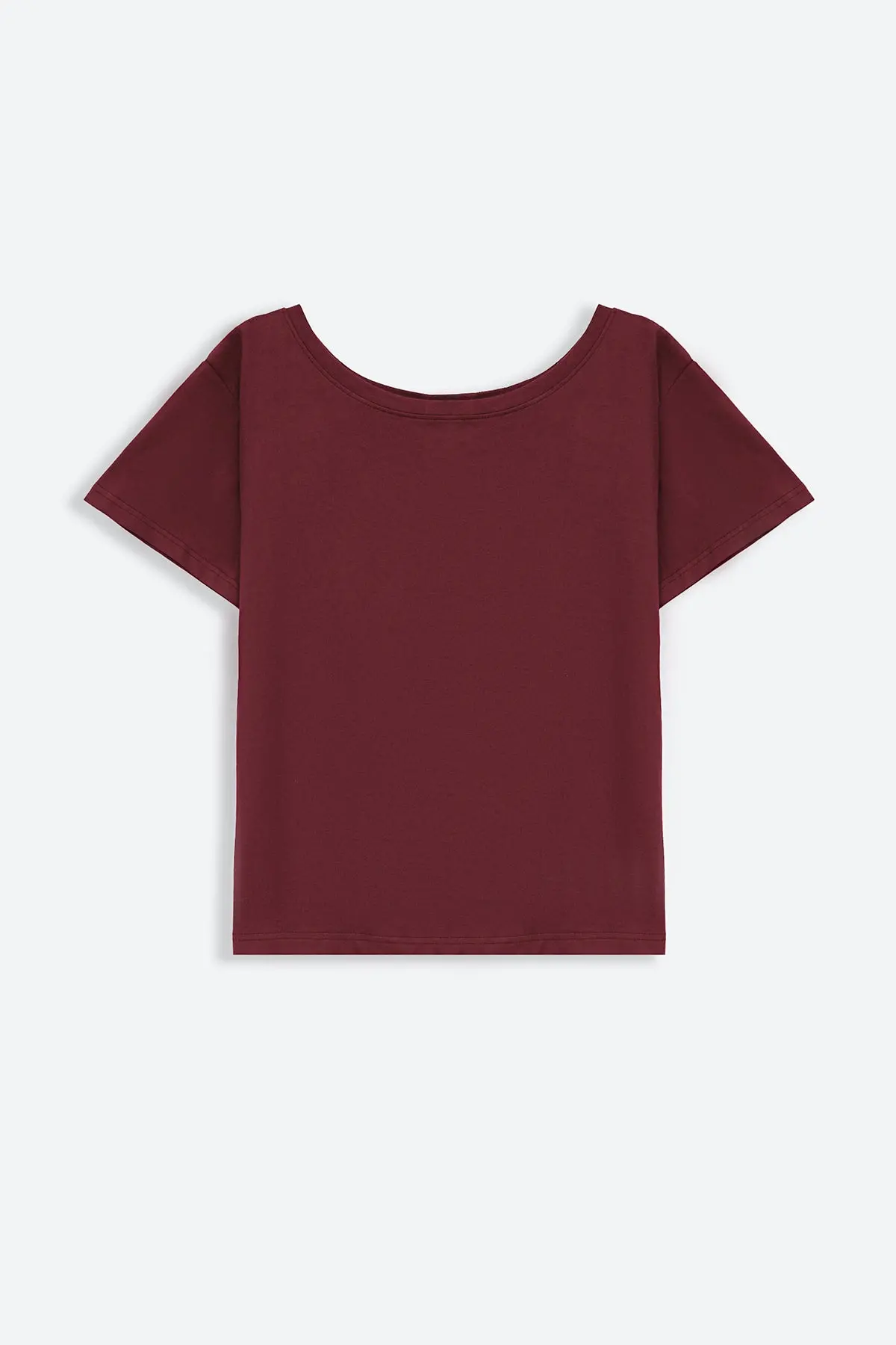 Off Shoulder Plain Tee 1