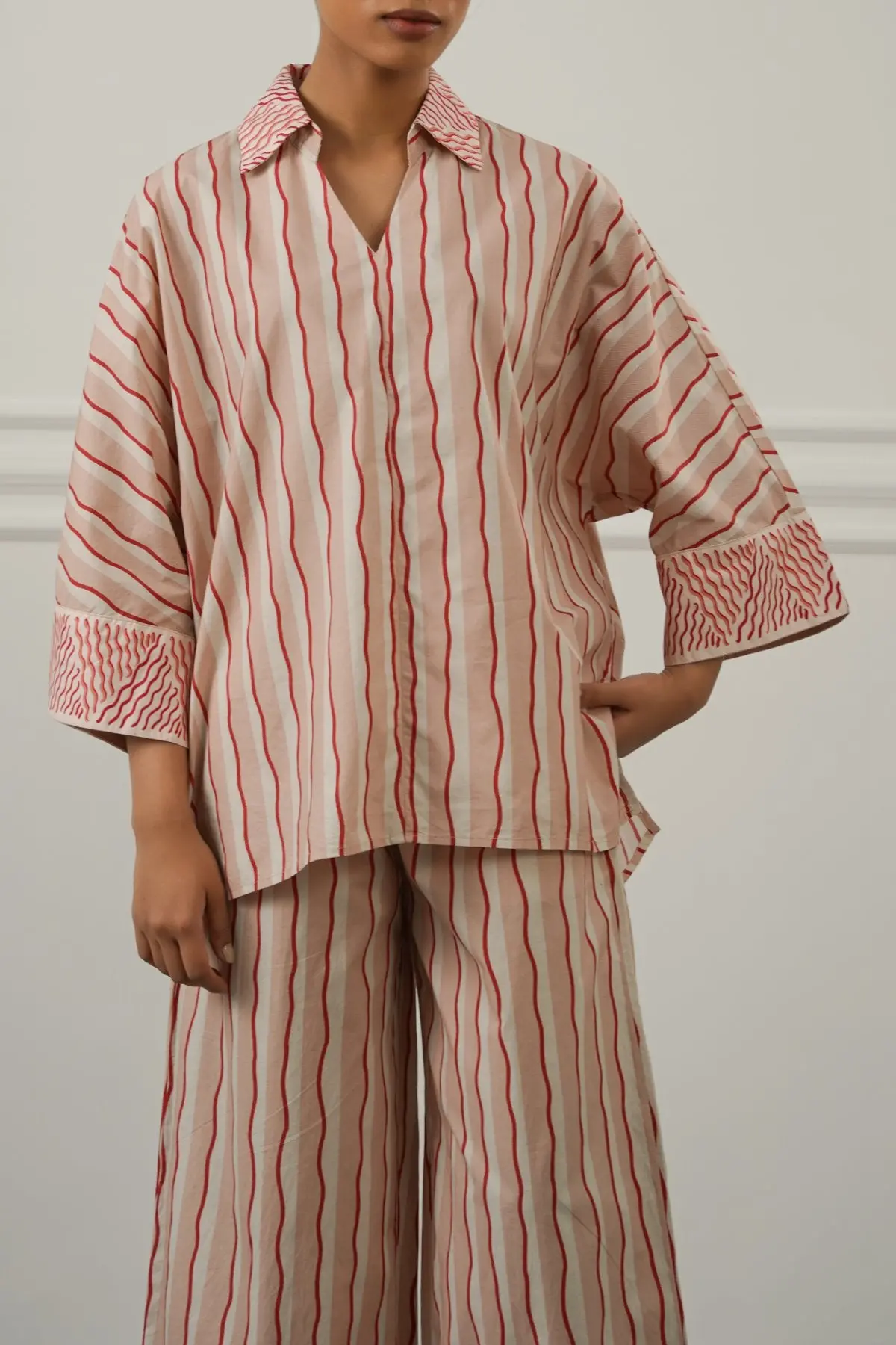 Striped Cotton Blouse 1
