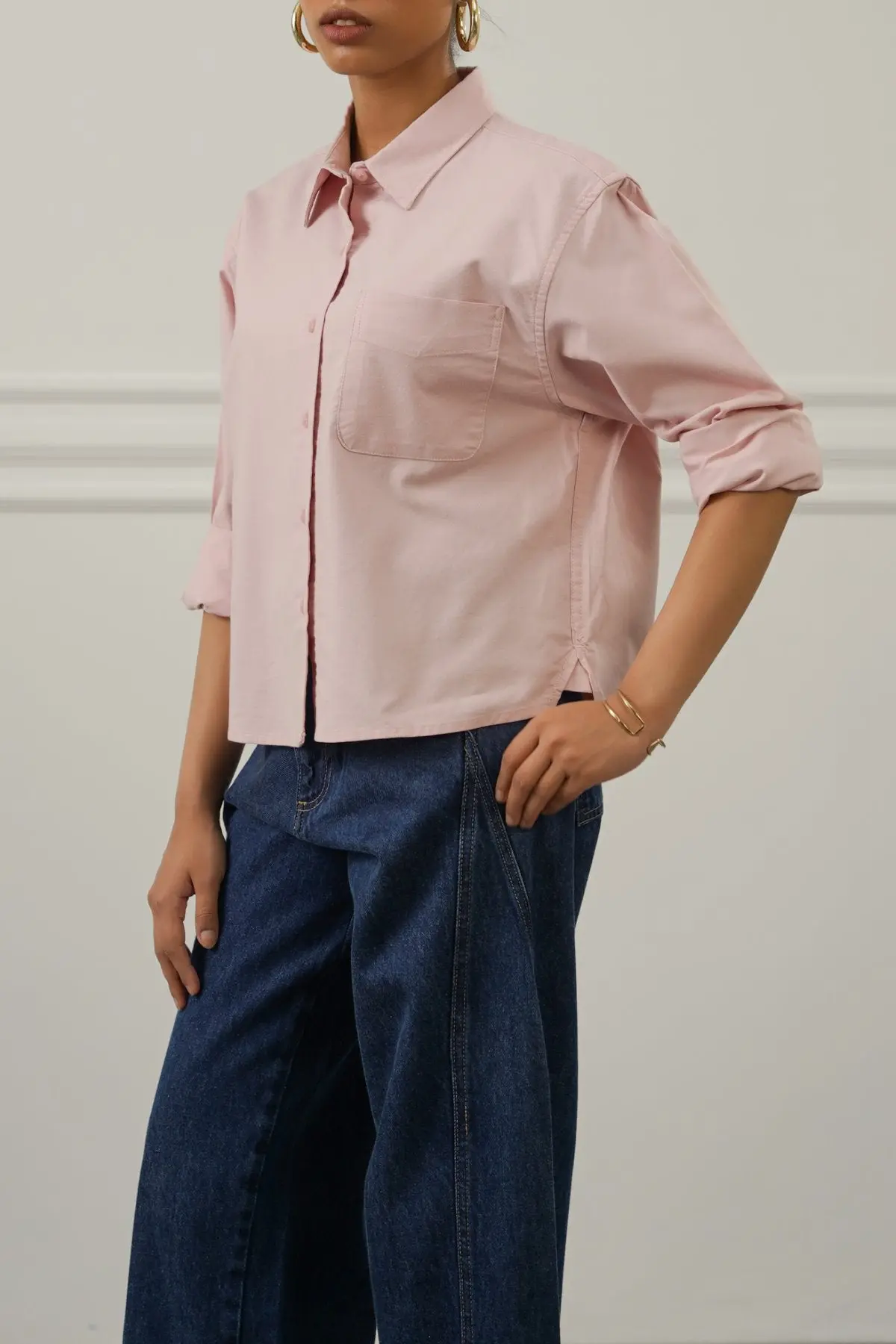 Oxford Cropped Shirt 1