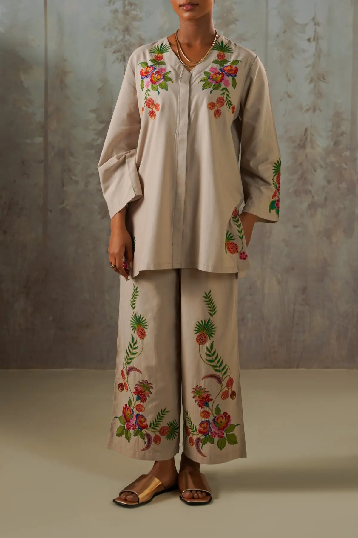 Tropical Escape Broderie Shirt 1