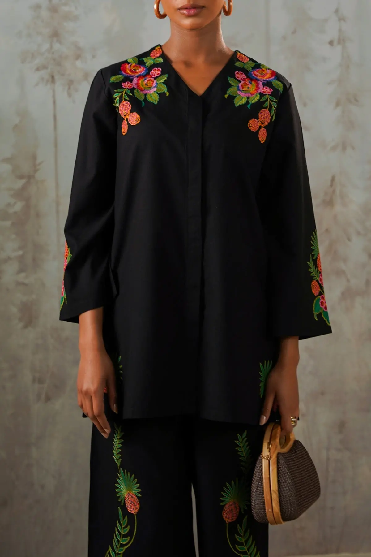 Tropical Escape Broderie Shirt 1