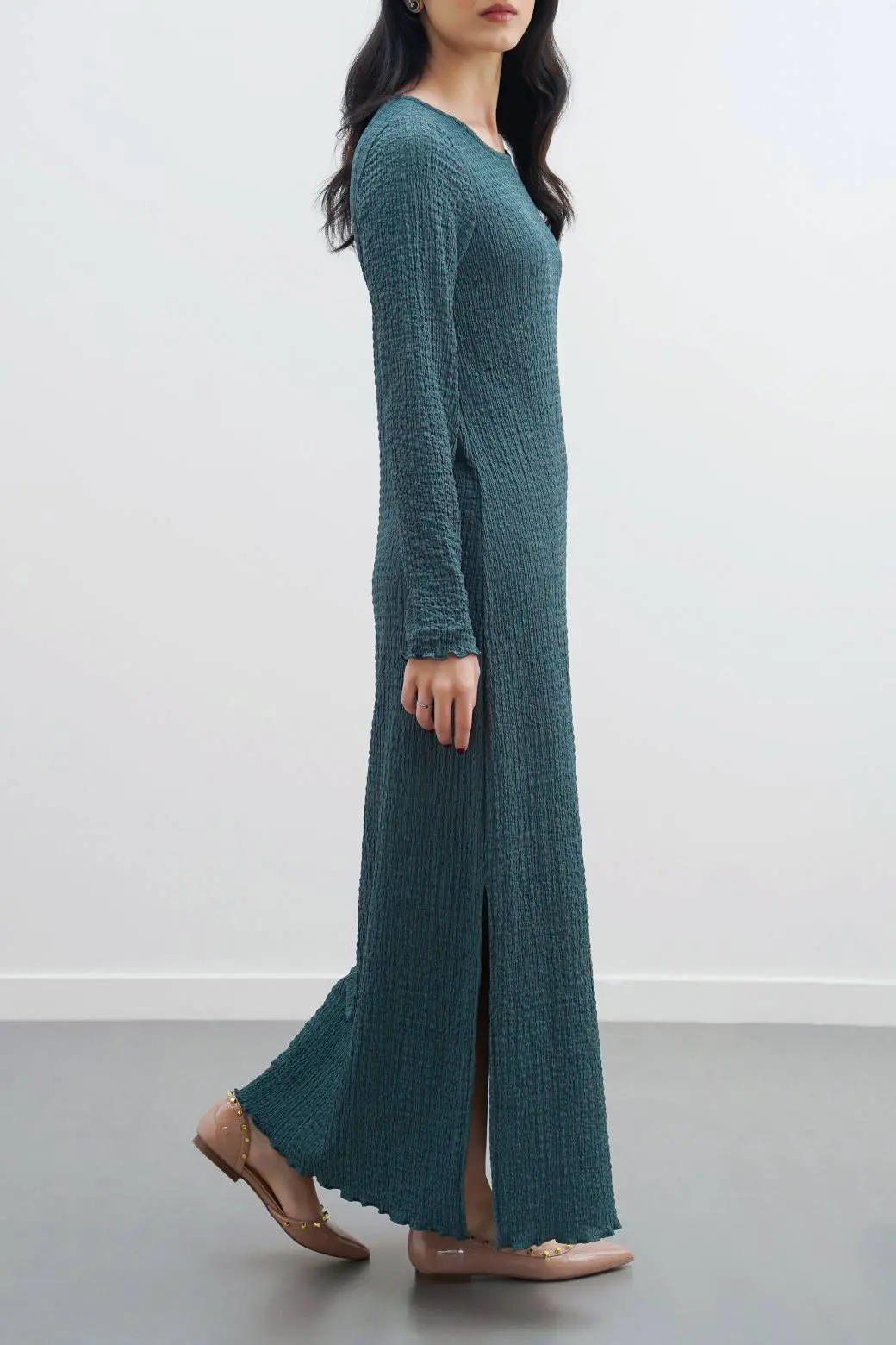 Creased Long Dress 1