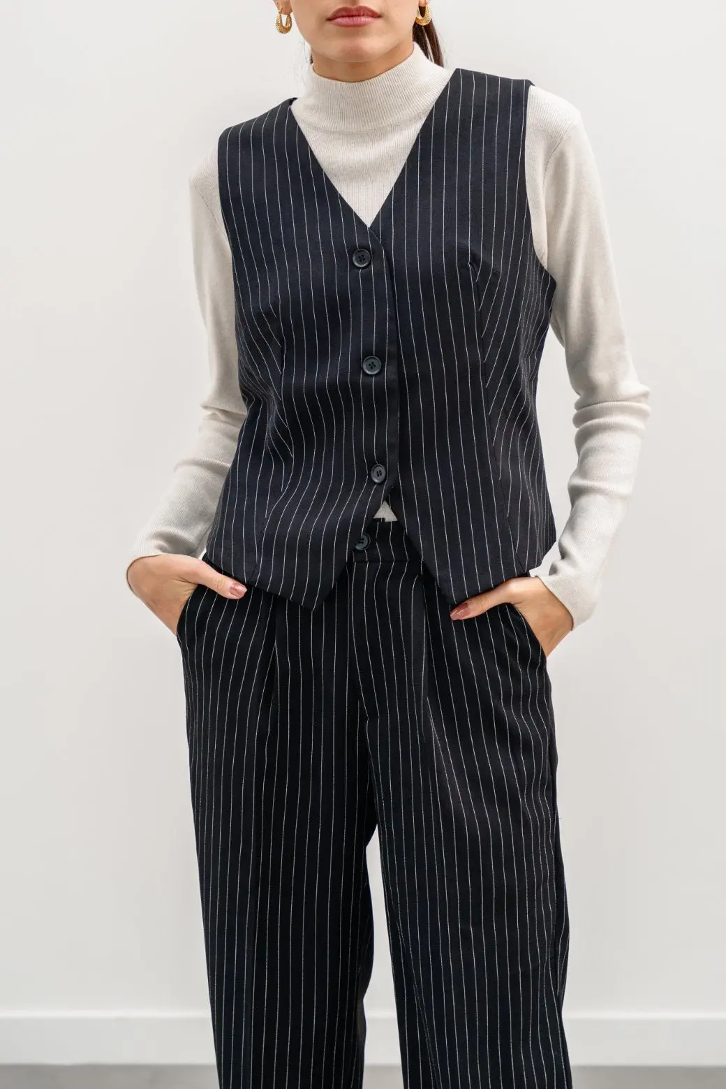 Pin Striped Vest 1