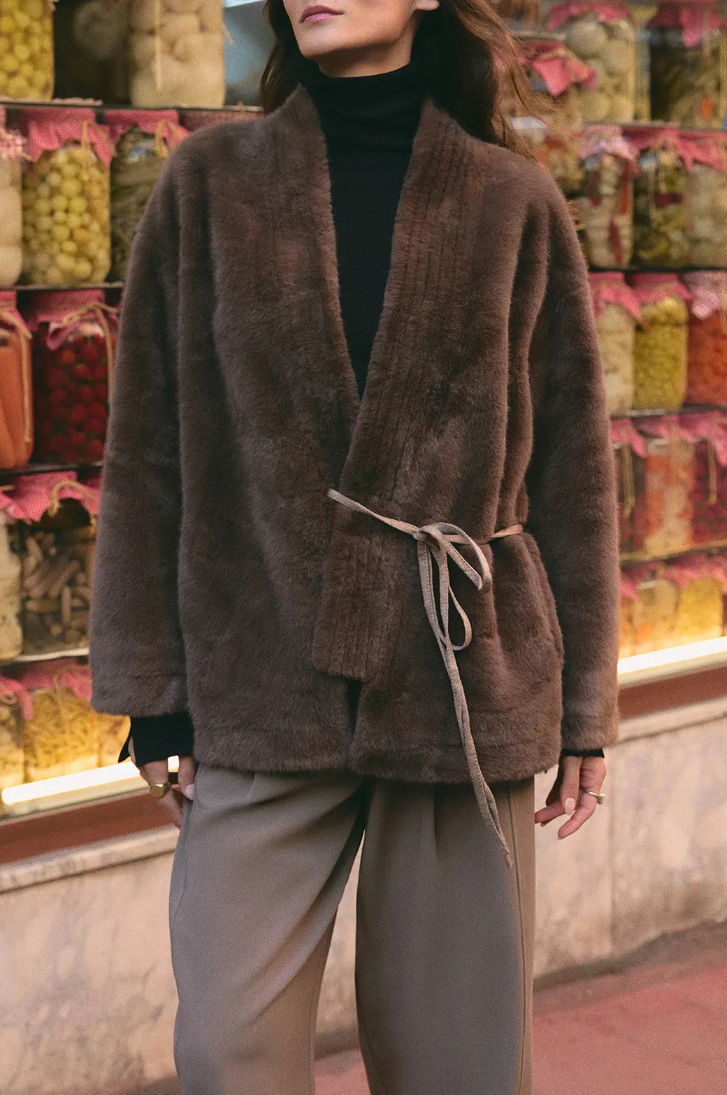 Luxe Fur Wrap Coat 1