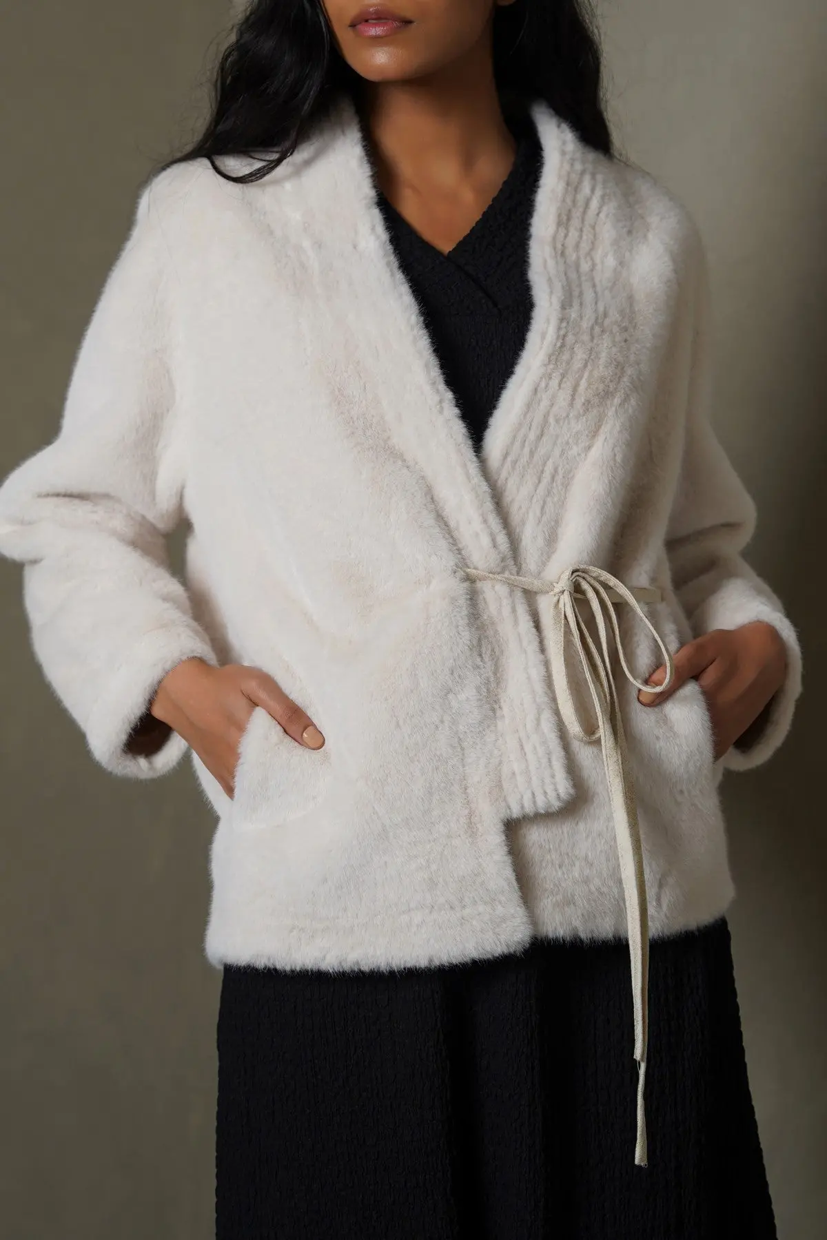 Luxe Fur Wrap Coat 1