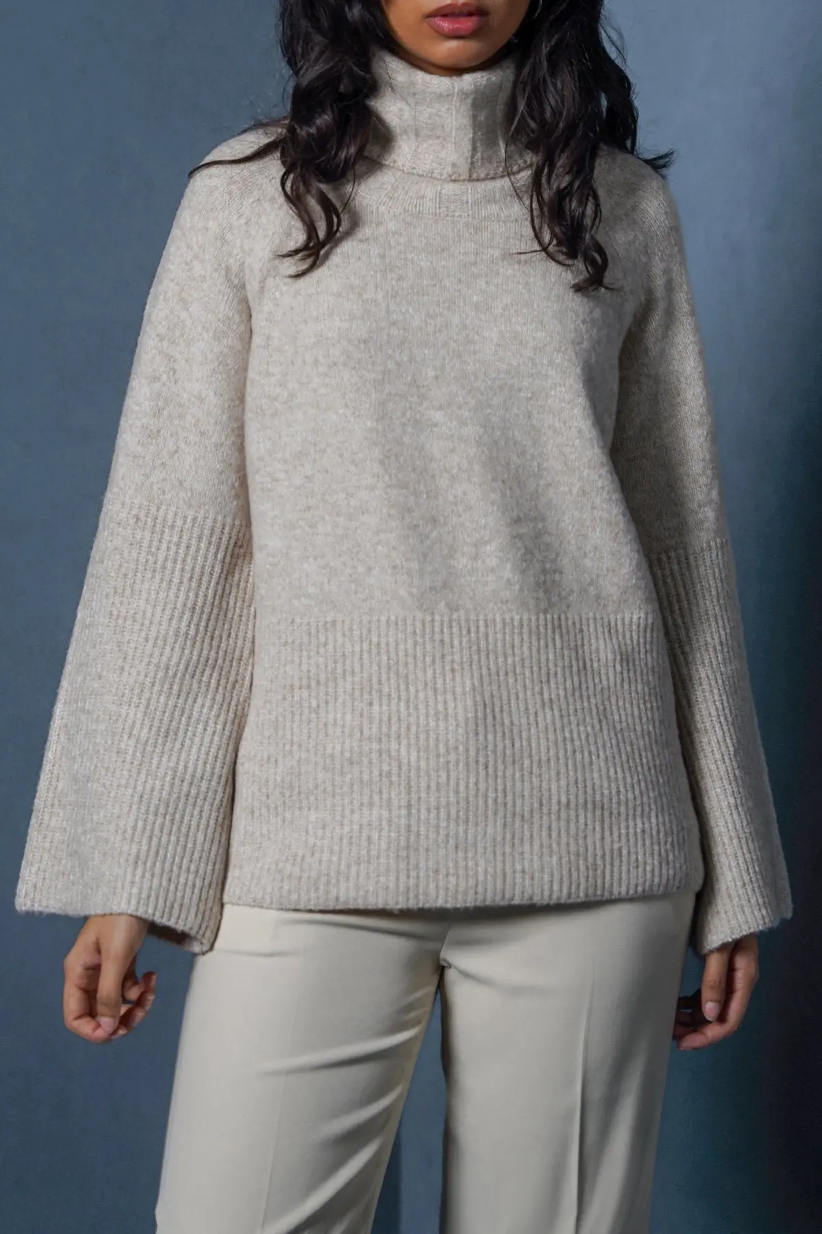 Morocco Rib Sleeve Sweater 1