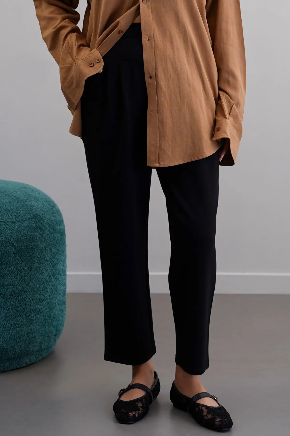 Stretchy Pleated Trousers 1
