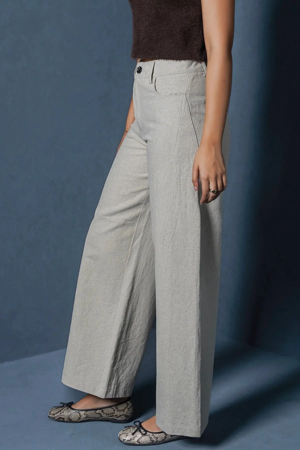 Linen Blend Jean Pants 1