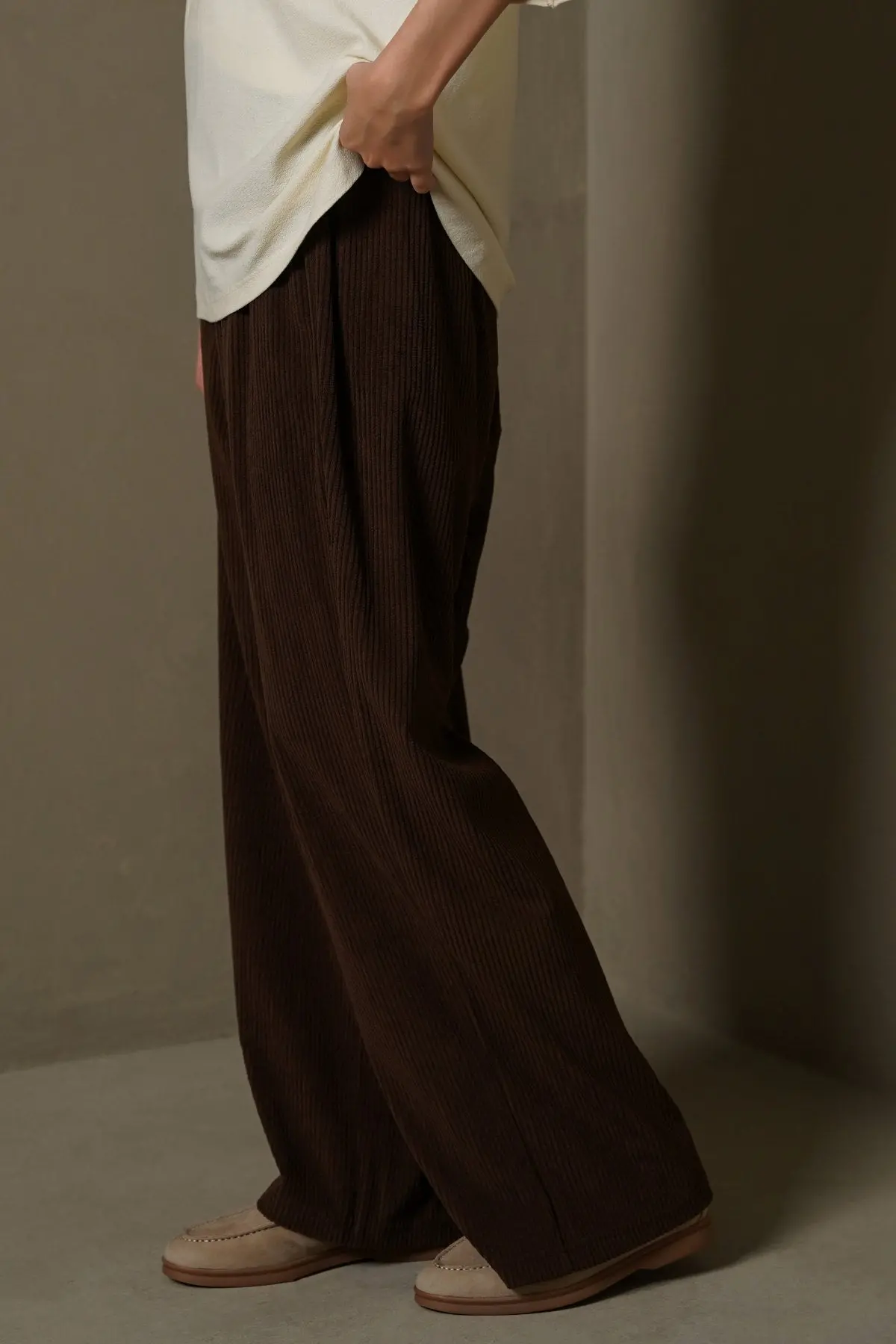 Walnut Corduroy Trousers 1