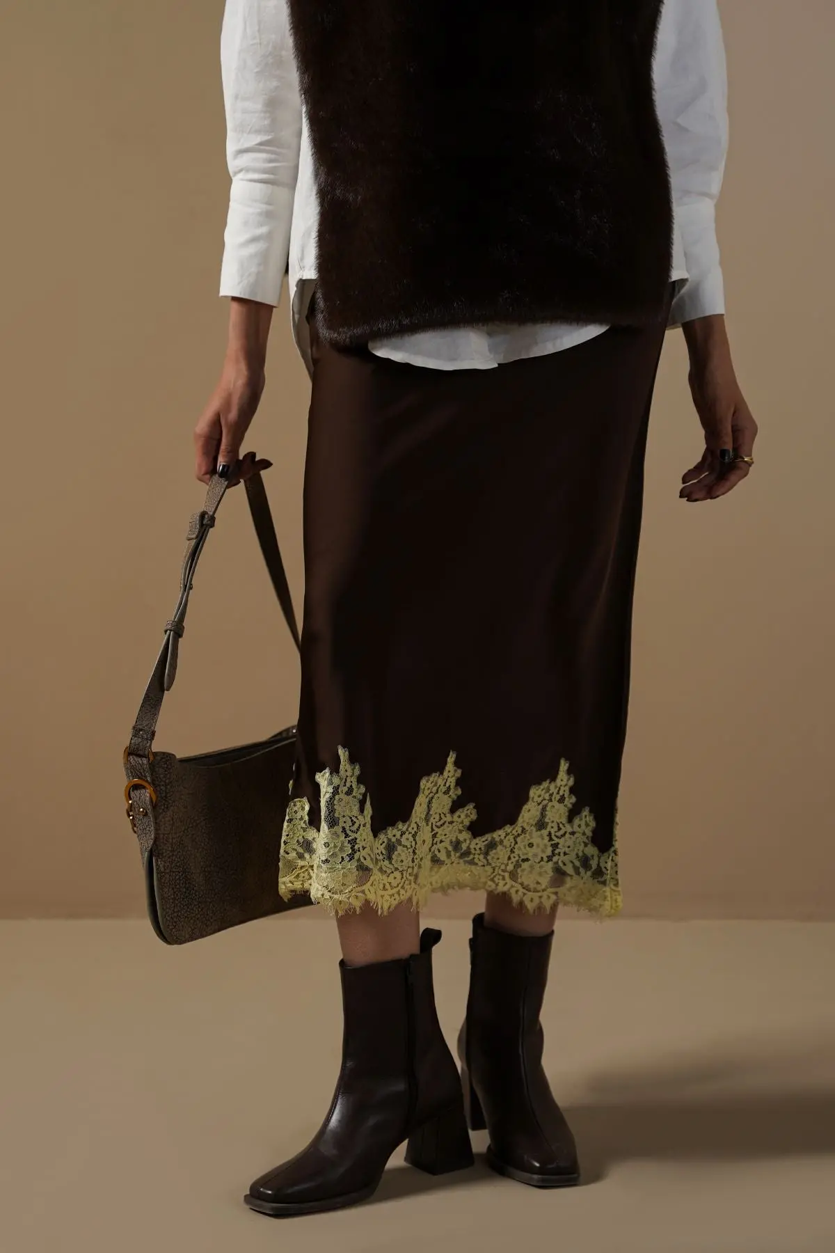 Lace And Silk Skirt 1
