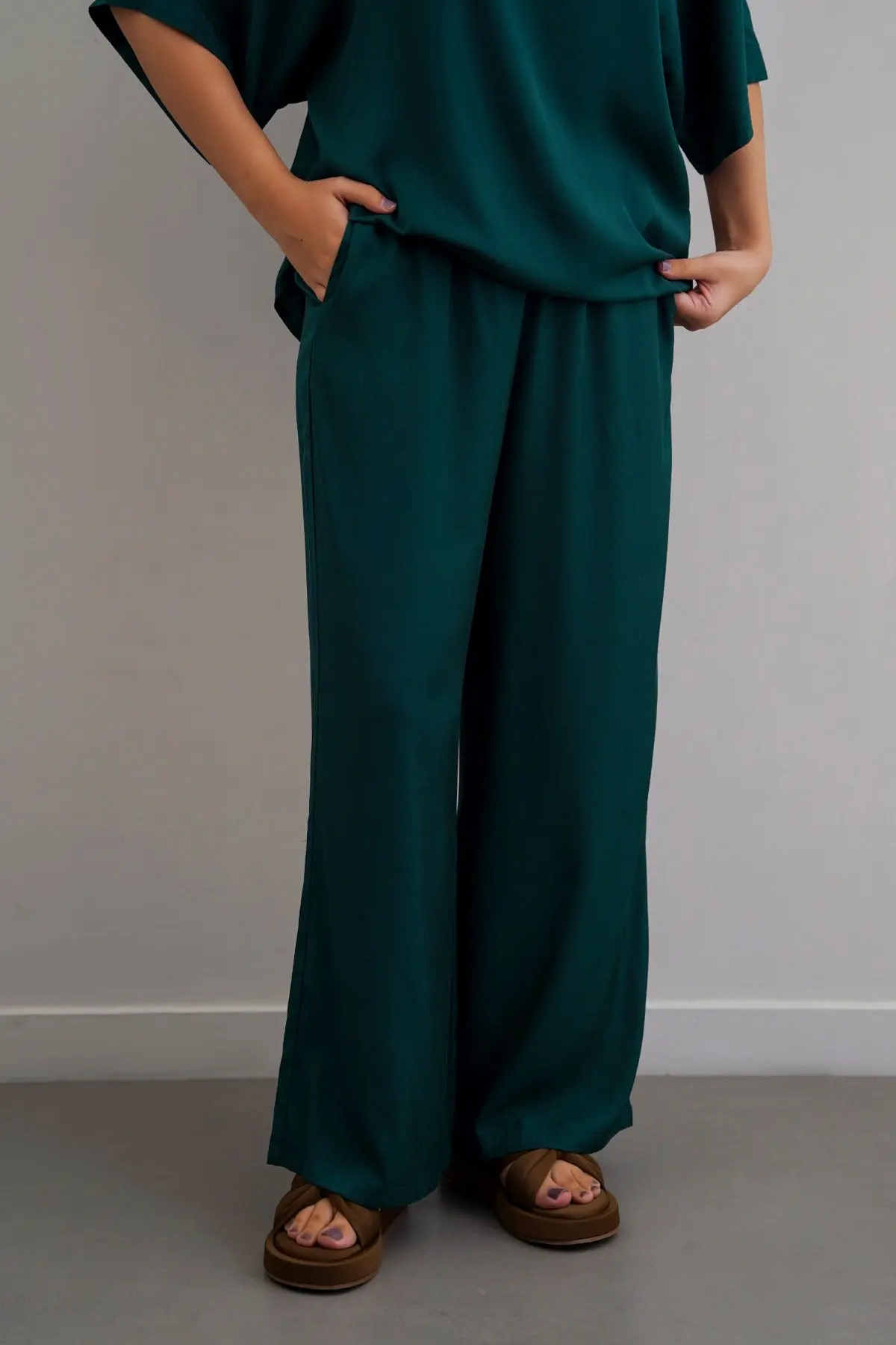 Sleek Silk Trousers 1