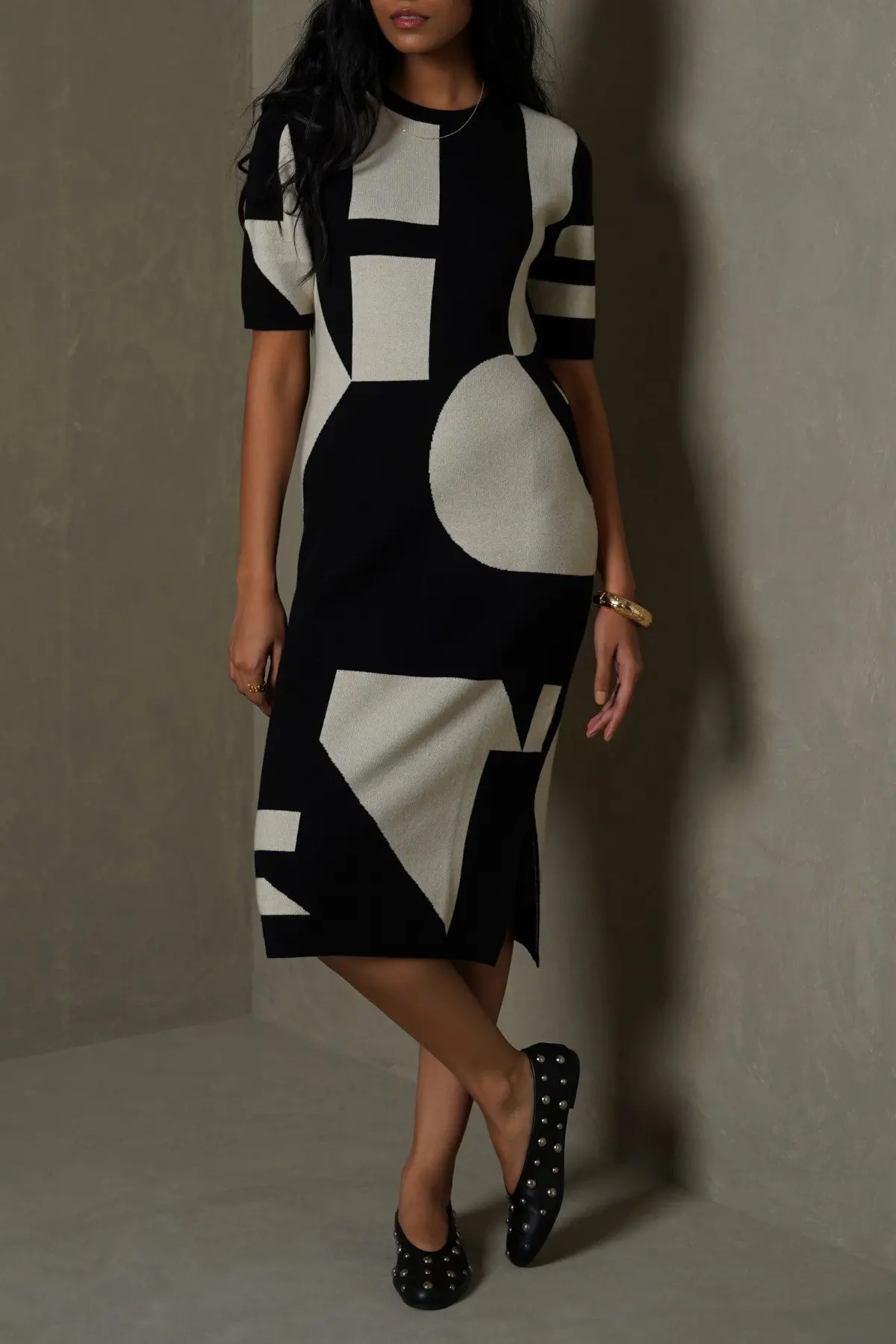 Colorblock Sweater Dress 1