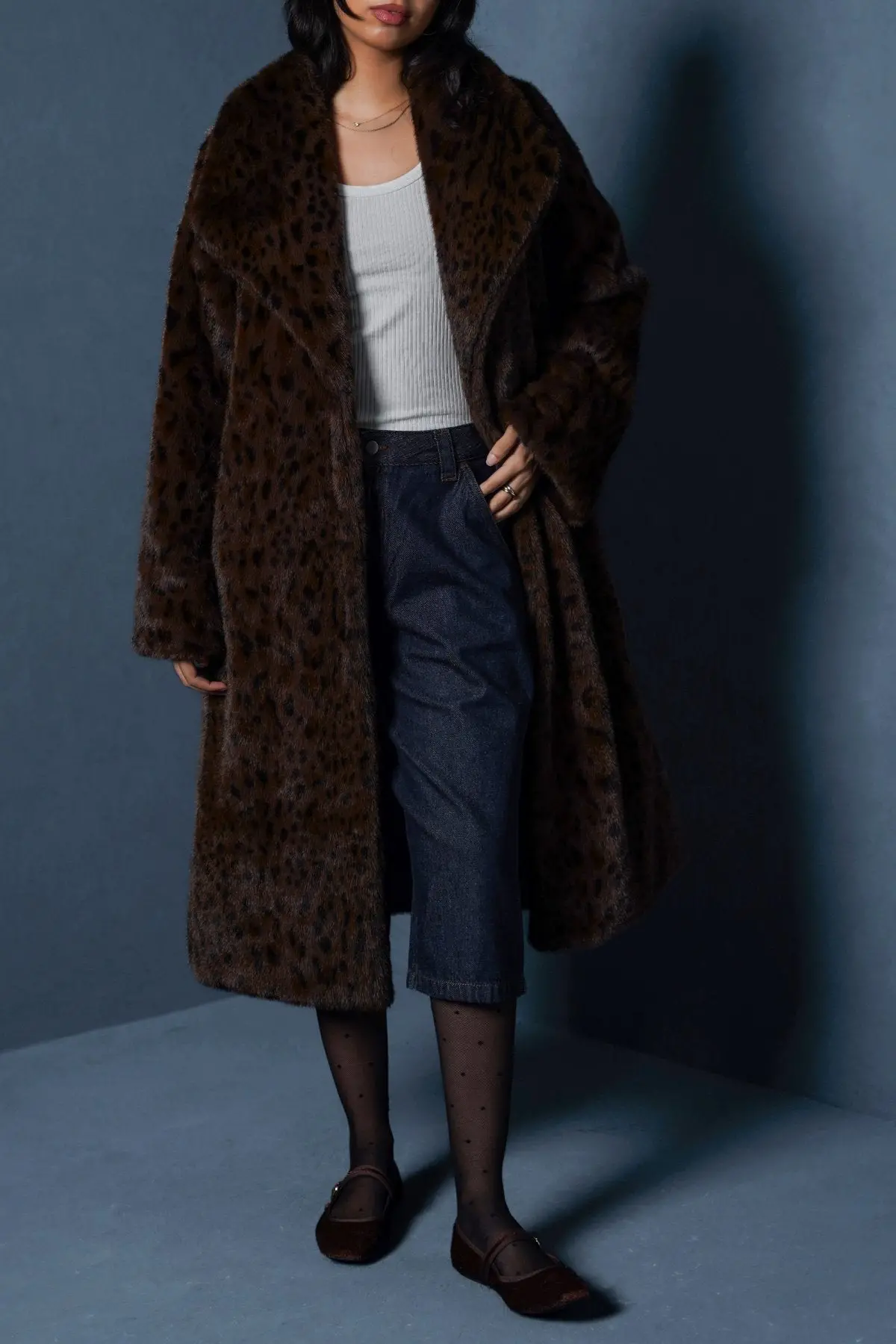 Faux Leopard Fur Coat 1