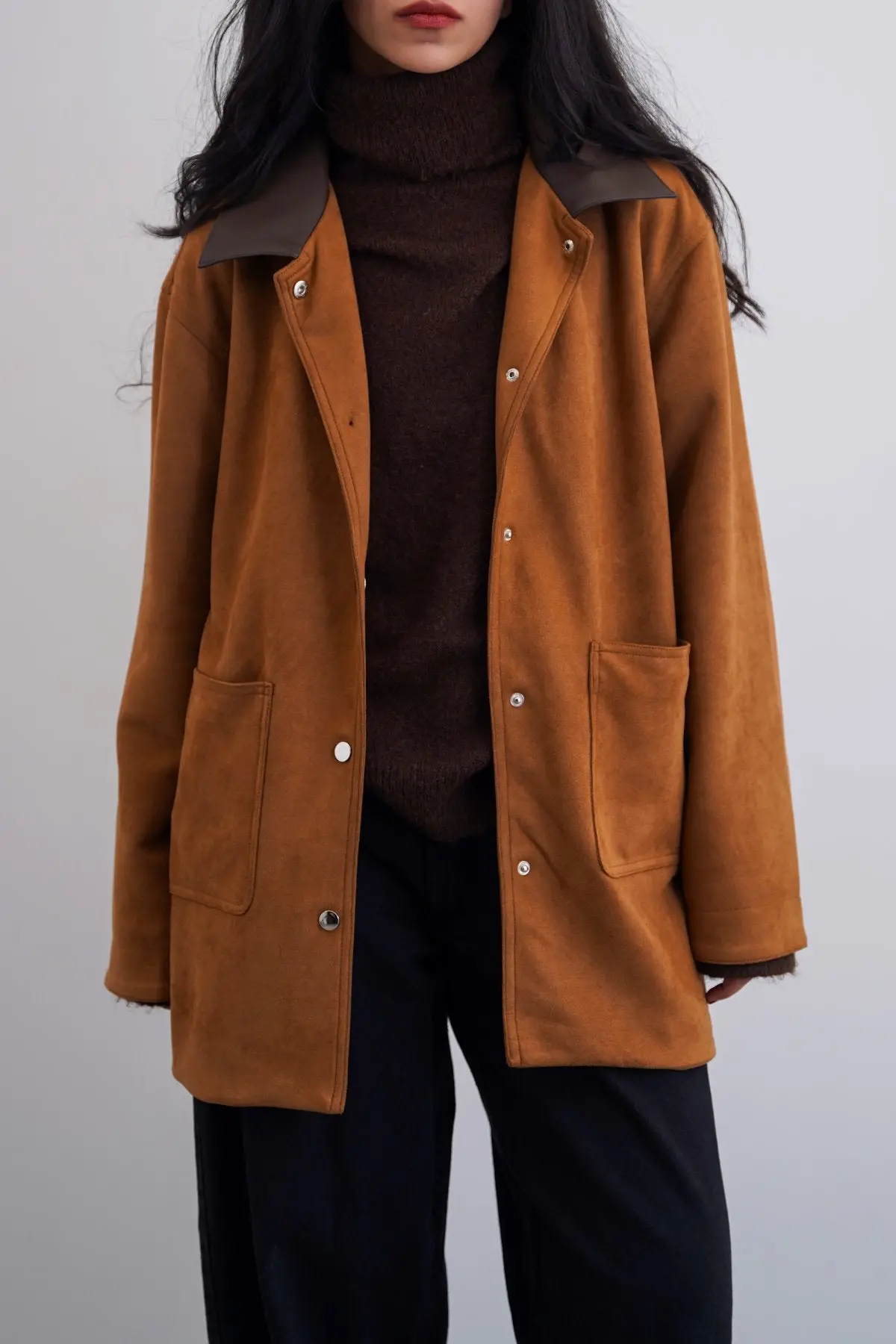 Suede Jacket With Collar 1