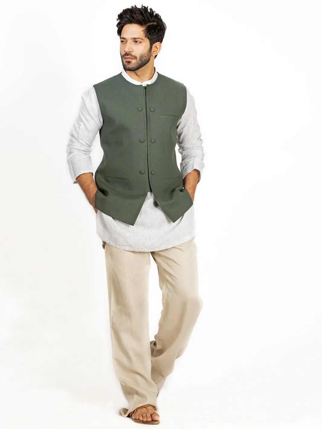 Green Waistcoat - Alcr-Wc-005 1